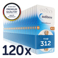 audibene Hörgerätebatterien Typ 312 – 120er Packung