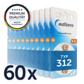 audibene Hörgerätebatterien Typ 312 – 60er Packung