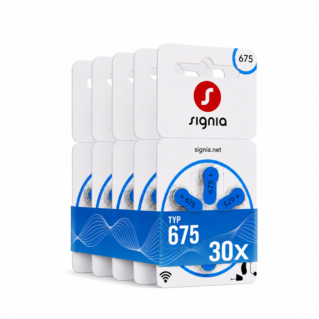 Siemens-Signia Hörgerätebatterien Typ 675 – 30er Packung