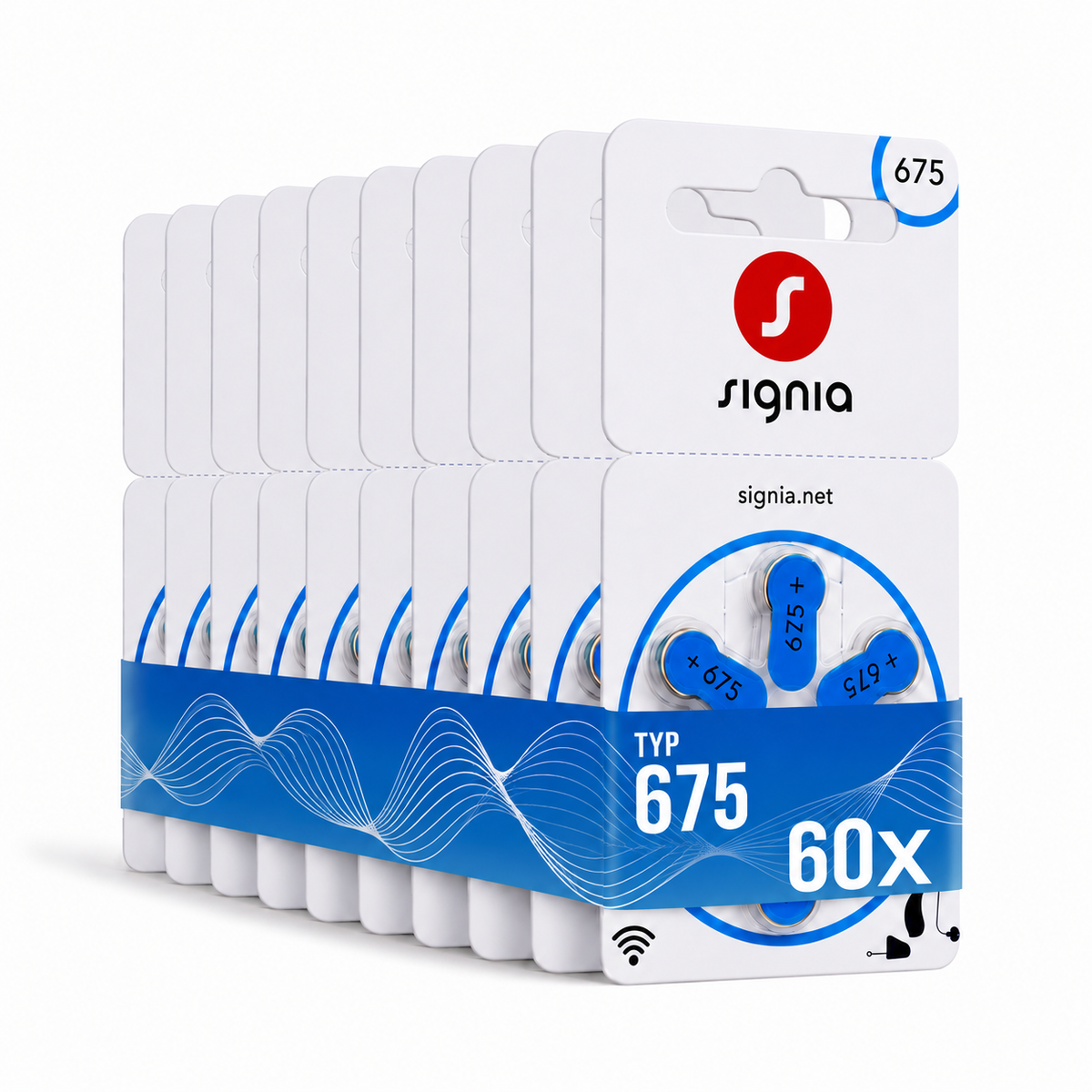 Siemens-Signia Hörgerätebatterien Typ 675 – 60er Packung